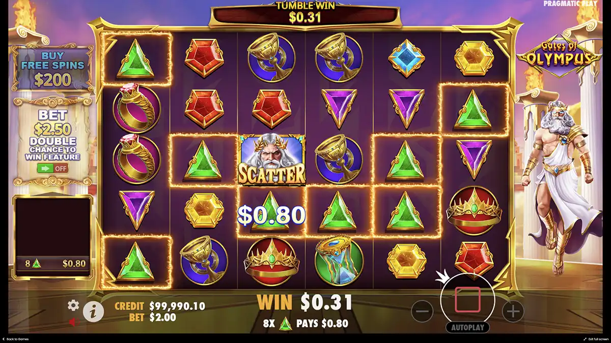 Gates of Olympus gokkasttest bij Bof Casino