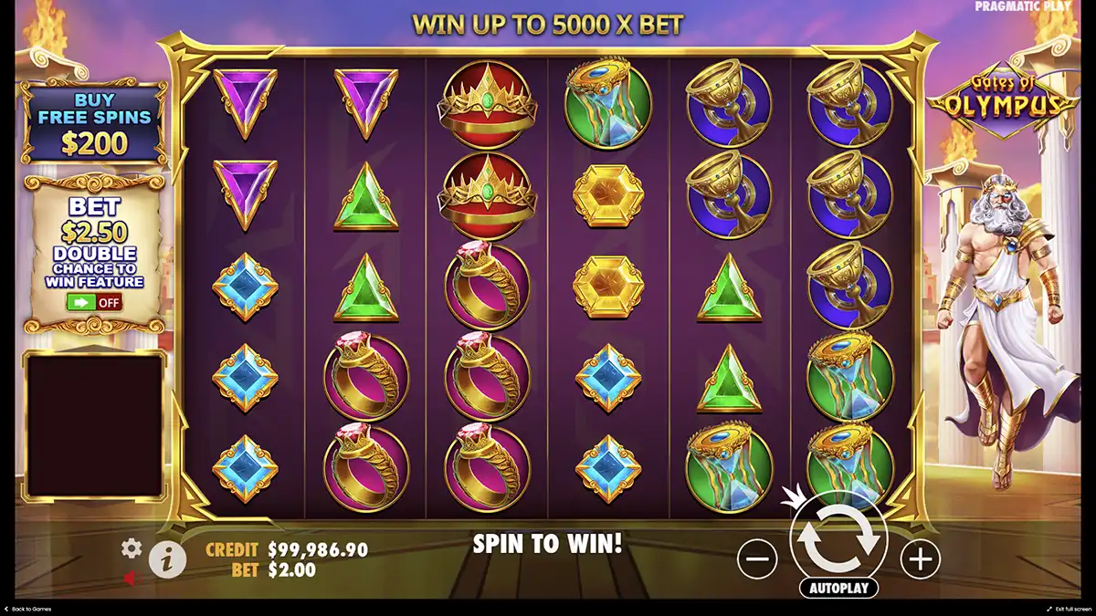 Gates of Olympus Bonusspel bij Bof Casino